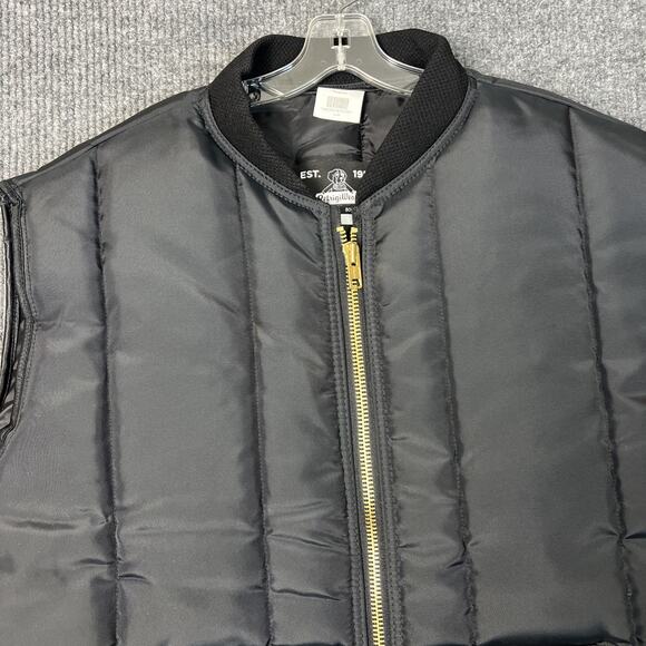 Refrigiwear Mens Full Zip Nylon Vest Sz 4XL Black Puffer Extreme Cold Work Wear - Picture 3 of 10